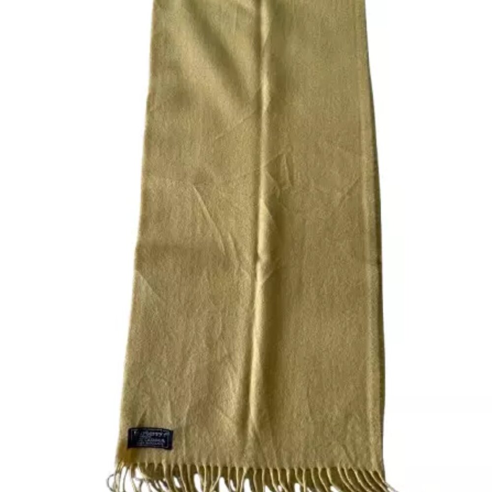 Burberrys Vintage Scarf Beige 100% Cashmere Unisex Scarf Made In England - Picture 3 of 8
